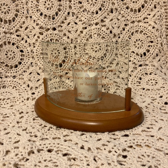 Vintage Hallmark Maya Angelou Quote Candle Tea Light Holder with Electric Candle - Picture 5 of 12